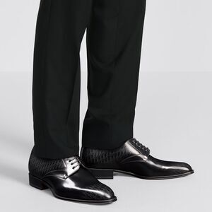 Dior Timeless Derby Shoe with Gray and Black Dior Oblique Gradient size 42